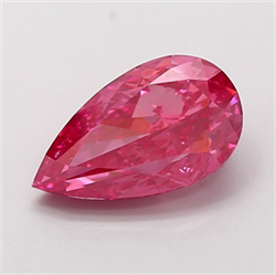 Picture of Lab Grown Diamond 2.52 Carats, Pear with  Cut, Fancy Vivid Pink Color, VVS2 Clarity and Certified by IGI