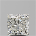 Natural Diamond 2.21 Carats, Princess with  Cut, J Color, SI1 Clarity and Certified by GIA