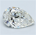 Natural Diamond 4.51 Carats, Pear with  Cut, I Color, SI1 Clarity and Certified by GIA
