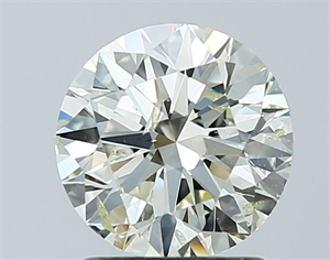 Picture of Natural Diamond 1.50 Carats, Round with Excellent Cut, K Color, SI2 Clarity and Certified by IGI
