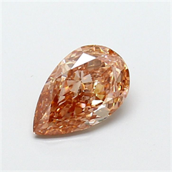 Picture of Lab Grown Diamond 1.28 Carats, Pear with  Cut, Fancy Light Brown Color, VVS2 Clarity and Certified by IGI