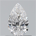 Natural Diamond 0.50 Carats, Pear with  Cut, D Color, VVS1 Clarity and Certified by GIA