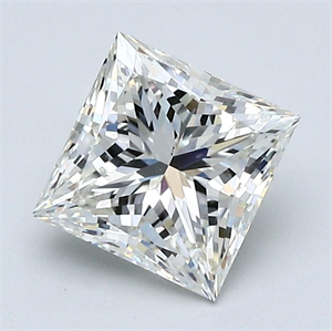 Picture of Natural Diamond 1.71 Carats, Princess with  Cut, J Color, VS2 Clarity and Certified by GIA