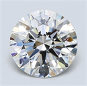 Natural Diamond 2.20 Carats, Round with Excellent Cut, I Color, VS2 Clarity and Certified by GIA