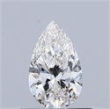 Natural Diamond 0.50 Carats, Pear with  Cut, J Color, VVS1 Clarity and Certified by GIA