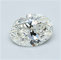 Natural Diamond 1.01 Carats, Oval with  Cut, I Color, SI1 Clarity and Certified by GIA