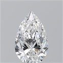Natural Diamond 0.50 Carats, Pear with  Cut, F Color, VVS1 Clarity and Certified by GIA