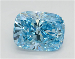 Picture of Lab Grown Diamond 1.91 Carats, Cushion with  Cut, Fancy Vivid Blue Color, VS1 Clarity and Certified by IGI