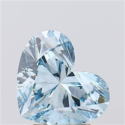 Picture of Lab Grown Diamond 2.71 Carats, Heart with  Cut, Fancy Intense Blue Color, VS2 Clarity and Certified by IGI
