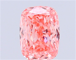 Picture of Lab Grown Diamond 3.03 Carats, CUSHION MODIFIED with  Cut, Fancy Vivid Pink Color, VVS2 Clarity and Certified by IGI