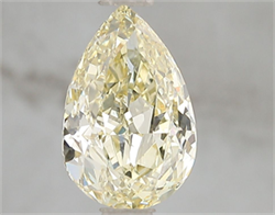 Picture of Lab Grown Diamond 2.03 Carats, Pear with  Cut, Fancy Intense Yellow Color, VS1 Clarity and Certified by IGI