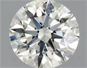 Natural Diamond 0.66 Carats, Round with Excellent Cut, J Color, SI1 Clarity and Certified by GIA
