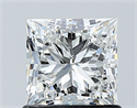 Natural Diamond 1.00 Carats, Princess with  Cut, G Color, VVS1 Clarity and Certified by GIA