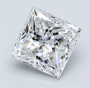 Picture of Natural Diamond 1.91 Carats, Princess with  Cut, D Color, SI1 Clarity and Certified by GIA