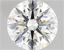 Lab Grown Diamond 4.04 Carats, Round with Ideal Cut, F Color, VVS1 Clarity and Certified by IGI
