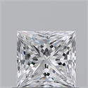 Natural Diamond 0.71 Carats, Princess with  Cut, F Color, VVS1 Clarity and Certified by GIA
