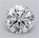 Lab Grown Diamond 2.42 Carats, Round with Ideal Cut, E Color, VS1 Clarity and Certified by IGI