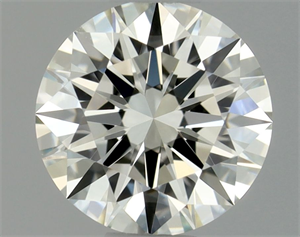 Picture of Natural Diamond 0.53 Carats, Round with Excellent Cut, J Color, VVS1 Clarity and Certified by GIA