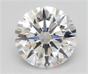 Lab Grown Diamond 2.05 Carats, Round with Ideal Cut, E Color, FL Clarity and Certified by IGI