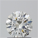 Natural Diamond 1.01 Carats, Round with Excellent Cut, H Color, VS2 Clarity and Certified by IGI