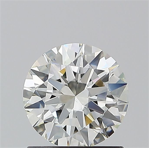 Picture of Natural Diamond 1.01 Carats, Round with Excellent Cut, H Color, VS2 Clarity and Certified by IGI