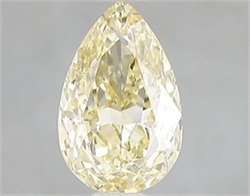 Picture of Lab Grown Diamond 1.58 Carats, Pear with  Cut, Fancy Intense Yellow Color, VS2 Clarity and Certified by IGI