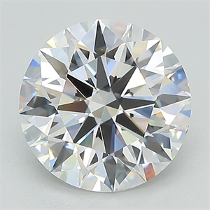 Picture of Lab Grown Diamond 2.15 Carats, Round with Excellent Cut, E Color, VS2 Clarity and Certified by GIA