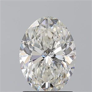 Picture of Natural Diamond 1.71 Carats, Oval with  Cut, H Color, SI1 Clarity and Certified by GIA