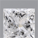 Natural Diamond 0.50 Carats, Princess with  Cut, D Color, I1 Clarity and Certified by GIA