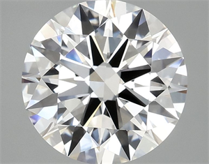 Picture of Lab Grown Diamond 2.79 Carats, Round with Ideal Cut, E Color, VVS2 Clarity and Certified by IGI