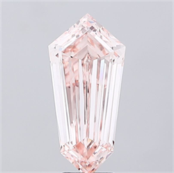 Picture of Lab Grown Diamond 5.05 Carats, HEXAGONAL with  Cut, Fancy Intense Pink Color, VVS2 Clarity and Certified by IGI