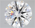 Lab Grown Diamond 4.06 Carats, Round with Ideal Cut, E Color, VS1 Clarity and Certified by IGI