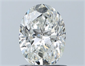 Natural Diamond 0.90 Carats, Oval with  Cut, H Color, SI1 Clarity and Certified by GIA