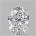 Natural Diamond 0.72 Carats, Oval with  Cut, D Color, VVS2 Clarity and Certified by GIA