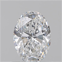 Natural Diamond 0.72 Carats, Oval with  Cut, D Color, VVS2 Clarity and Certified by GIA
