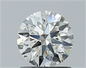 Natural Diamond 0.90 Carats, Round with Excellent Cut, J Color, SI1 Clarity and Certified by GIA