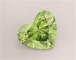 Picture of Lab Grown Diamond 2.00 Carats, Heart with  Cut, Fancy Vivid Green Color, VS1 Clarity and Certified by IGI