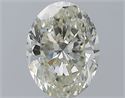 Natural Diamond 3.50 Carats, Oval with  Cut, K Color, SI2 Clarity and Certified by GIA
