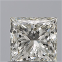 Natural Diamond 0.70 Carats, Princess with  Cut, H Color, VVS1 Clarity and Certified by IGI