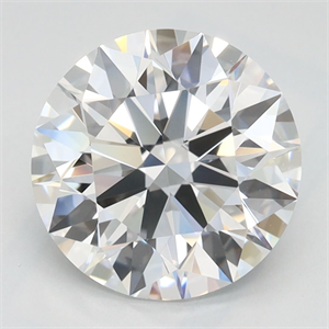 Picture of Lab Grown Diamond 2.50 Carats, Round with Ideal Cut, D Color, IF Clarity and Certified by IGI
