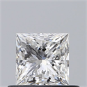Natural Diamond 0.50 Carats, Princess with  Cut, E Color, VVS2 Clarity and Certified by GIA