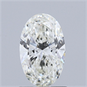 Natural Diamond 1.20 Carats, Oval with  Cut, J Color, VS2 Clarity and Certified by GIA