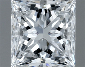 Picture of Natural Diamond 0.50 Carats, Princess with  Cut, D Color, VS2 Clarity and Certified by GIA