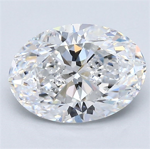 Picture of Natural Diamond 2.20 Carats, Oval with  Cut, D Color, SI1 Clarity and Certified by GIA