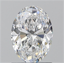 Natural Diamond 1.20 Carats, Oval with  Cut, D Color, VS2 Clarity and Certified by GIA