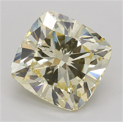 Picture of Lab Grown Diamond 2.52 Carats, Cushion with  Cut, Fancy Intense Yellow Color, VS2 Clarity and Certified by IGI
