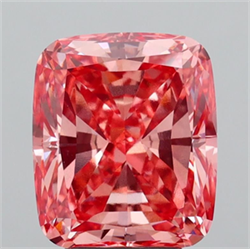 Picture of Lab Grown Diamond 5.20 Carats, CUSHION MODIFIED with  Cut, Fancy Vivid Pink Color, VS1 Clarity and Certified by IGI