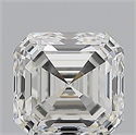 Natural Diamond 1.01 Carats, Asscher with  Cut, G Color, VVS2 Clarity and Certified by GIA