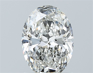 Foto Diamante Natural 1.01 quilates, Ovalado , Color G, claridad SI2 y certificado GIA de