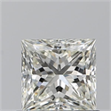 Natural Diamond 0.80 Carats, Princess with  Cut, J Color, VS1 Clarity and Certified by GIA